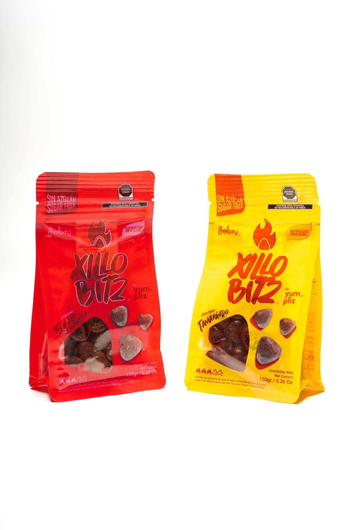 Xillobitz Fresa | Gomitas Enchiladas Sin Azúcar 150g — Keto, Bajo en Calorías y Sin Colorantes